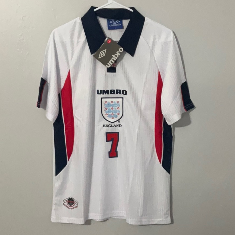 England Beckham Mens Jersey 1998/99